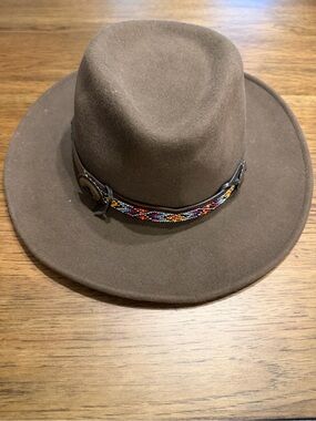 Bailey Of Hollywood Brown Felt Hat with Beaded Band